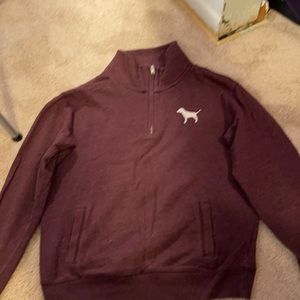 Cranberry PINK half zip.